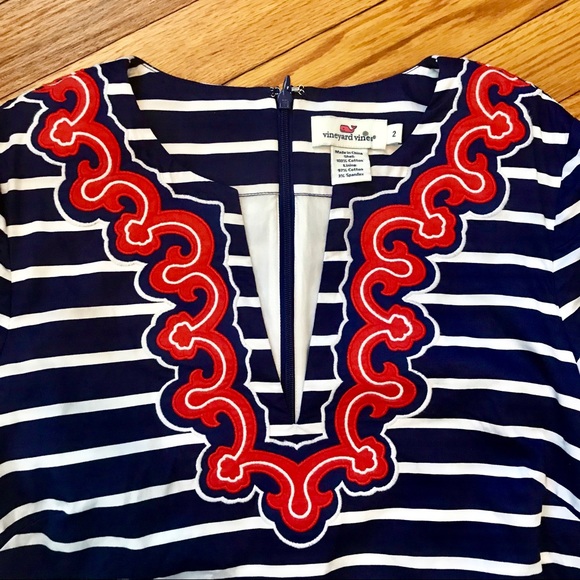 Vineyard Vines Shift Dress {Navy & Orange} - Picture 3 of 8